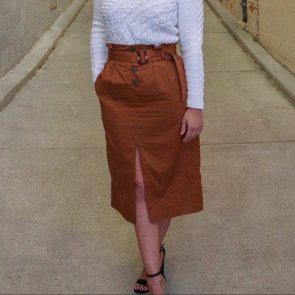 Paperbag Midi Skirt ❤️HP❤️ - Picture 7 of 9